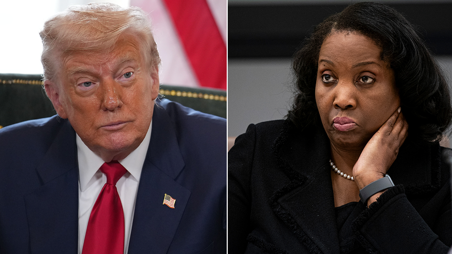 President Donald Trump and Federal Reserve Governor Lisa Cook